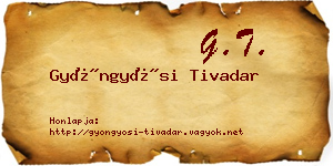 Gyöngyösi Tivadar névjegykártya