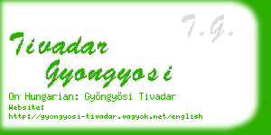 tivadar gyongyosi business card