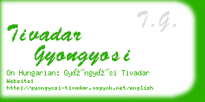 tivadar gyongyosi business card